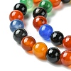 Natural Agate Beads Strands X-G-F417-05-8mm-5
