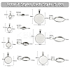 35Pcs 7 Styles 304 Stainless Steel Pendant Cabonchon Settings STAS-CJ0002-16-2