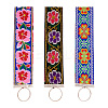 Polyester Floral Embroidered Jacquard Ribbon Keychain KEYC-TAC00045-2