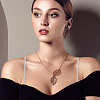 2 Pairs 2 Colors 2 Row Rhinestone Chain Non-slip Bra Straps FIND-GO0002-49-5