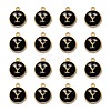 Golden Plated Alloy Charms LS-ENAM-S118-02Y-2