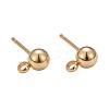 24 Pairs 4 Size 2 Colors 304 Stainless Steel Ball Post Stud Earring Findings STAS-ZZ0001-10-4