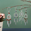 16Pcs 8 Style Natural & Synthetic Gemstone Keychain KEYC-KS0001-04-6