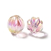 Two Tone UV Plating Rainbow Iridescent Acrylic Beads TACR-D010-05B-3