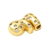 Rack Plating Brass Micro Pave Clear Cubic Zirconia Perdants KK-C067-11G-F-2