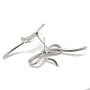 Left and Right Brass Cubic Zirconia Stud Earring Findings LS-KK-R154-09P-2