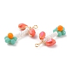 Glass Beaded Pendants GLAA-K060-02G-02-2
