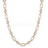 Imitation Pearl Sun & Oval Boho Link Chain Necklaces JN1131A-1