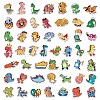 50Pcs Dinosaur PVC Sticker Labels STIC-E006-04-1