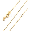 1mm Brass Ball Chain Adjustable Slider Necklaces KK-K398-28G-4