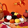  18Pcs 6 Colors Mini Velvet Imitation Pumpkin Display Decoration AJEW-NB0005-41-4