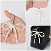 Plastic Imitation Pearl Bowknot Shoe Charms DIY-WH20002-152D-5