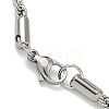 3MM 201 Stainless Steel Rope Chain Bracelets for Women BJEW-R318-01P-1-3