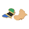 304 Stainless Steel & Enamel Pendants SA-CBA6ECE-01F-G-3