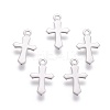 316 Surgical Stainless Steel Tiny Cross Charms X-STAS-E470-04P-2