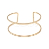 Ion Plating(IP) 304 Stainless Steel Hollow Open Cuff Bangles for Women BJEW-S155-04G-2