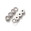 Brass Micro Pave Clear Cubic Zirconia Charms KK-C253-02B-P-2