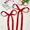 2Pcs Ribbon Long Bow Tie for Women AJEW-SP0003-50B-5