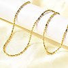 2MM 201 Stainless Steel Column Ball Chain Necklaces NJEW-C097-01G-1