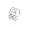 Non-Tarnish 304 Stainless Steel Sun and Moon Open Cuff Ring for Women X-RJEW-S405-152P-3