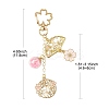 Alloy Enamel Pendant Keychains HJEW-FS00052-01-4