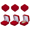 Square Velvet Badge Display Boxes CON-WH0095-172B-1