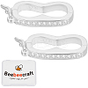 2Pcs 925 Sterling Silver Micro Pave Clear Cubic Zirconia Twister Clasps STER-BBC0007-49S-1