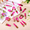20Pcs 10 Styles Resin & Wood Pendants WOOD-TA0002-67B-5