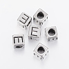 304 Stainless Steel Large Hole Letter European Beads STAS-H428-01AS-E-1