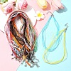 36Pcs 9 Colors Waxed Cord and Organza Ribbon Necklace Making NCOR-FS0001-03-8