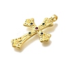 Brass Micro Pave Cubic Zirconia Pendants KK-D339-06G-2