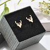 304 Stainless Steel Stud Earrings EJEW-I317-03G-3