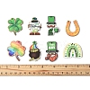 32Pcs 8 Styles St.Patrick's Day Themes Printed Wood Pendants WOOD-FS0001-43-5