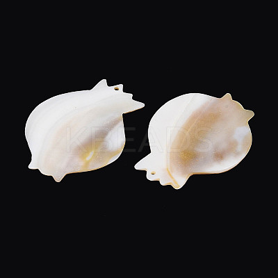 Natural Freshwater Shell Big Pendants SHEL-N038-17-1