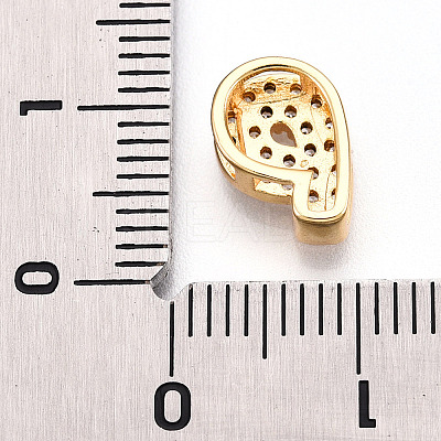 Brass Micro Pave Cubic Zirconia Charms KK-N254-217G-P-1