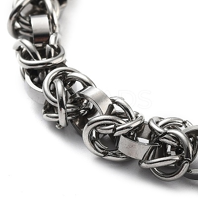 Non-Tarnish 201 Stainless Steel Rope Chain Bracelet BJEW-Z023-16P-1
