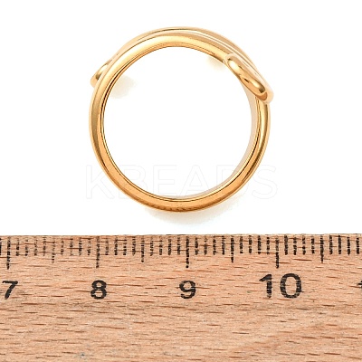 304 Stainless Steel Cuff Open Rings for Women LS-SA-CBA6EDB-09G-1
