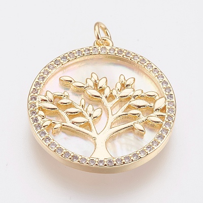 Brass Micro Pave Cubic Zirconia Pendants ZIRC-F083-005-RS-1