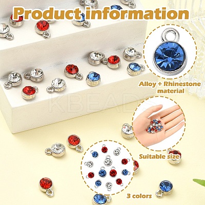 30Pcs 3 Colors Alloy Charms FIND-YW0005-39-1