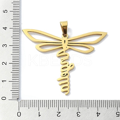 304 Stainless Steel Pendants STAS-C097-09G-1