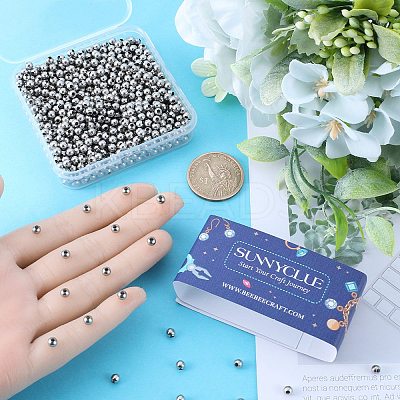 304 Stainless Steel Round Seamed Beads STAS-SC0006-95C-1