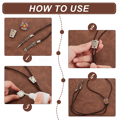 6Pcs 3 Colors Zinc Alloy Bolo Tie Slider Clasps FIND-PH0023-92A-1