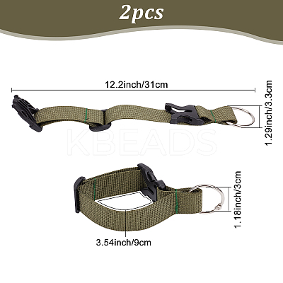 2Pcs Polyester Luggage Straps FIND-GF0003-30B-1