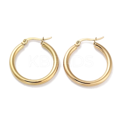 Ring 304 Stainless Steel Hoop Earrings for Women Men EJEW-B049-01B-G-1