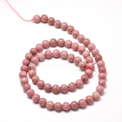 Natural Rhodonite Round Bead Strands X-G-P072-38-10mm-1