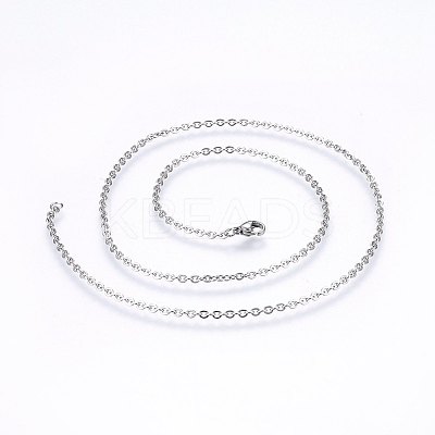 Non-Tarnish 304 Stainless Steel Cable Chains Necklaces LS-NJEW-F226-04P-04-1