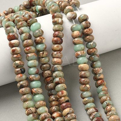 Natural Aqua Terra Jasper Beads Strands G-S366-013C-1