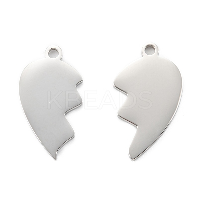 Non-Tarnish 304 Stainless Steel Split Pendants STAS-G251-07A-P-1