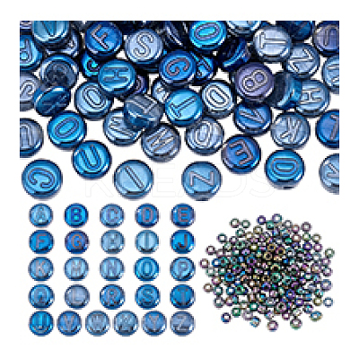 104Pcs 26 Styles Electroplated Glass Beads GLAA-PH0003-97A-1