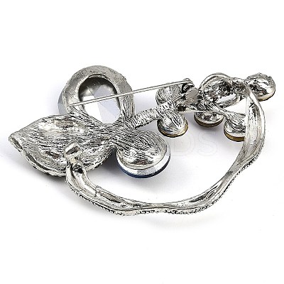 Zinc Alloy Colorful Rhinestone Brooch LS-JEWB-U011-03AS-01-1
